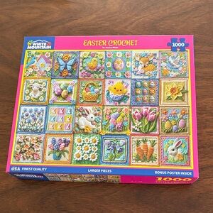 White Mountain Easter Crochet 1000-Piece Puzzle